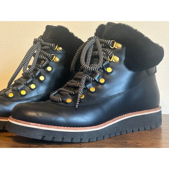Cole Haan Zerogrand Explore WaterProof  Hiker Boots WMNS Size 6.5 Black - Picture 1 of 10